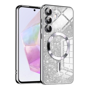 Husa pentru Samsung Galaxy A35 5G - Techsuit Luxury Glitter MagSafe - Silver - Img 1