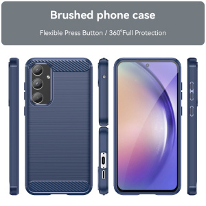 Husa pentru Samsung Galaxy A55 5G - Techsuit Carbon Silicone - Blue - Img 8