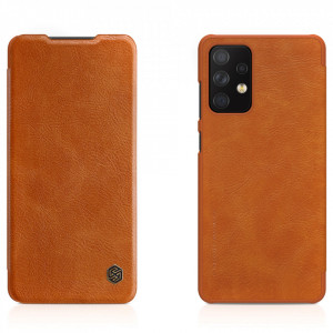 Husa pentru Samsung Galaxy A72 4G / A72 5G - Nillkin QIN Leather Case - Brown - Img 1