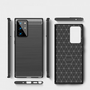 Husa pentru Samsung Galaxy Note 20 Ultra / Note 20 Ultra 5G - Techsuit Carbon Silicone - Black - Img 4