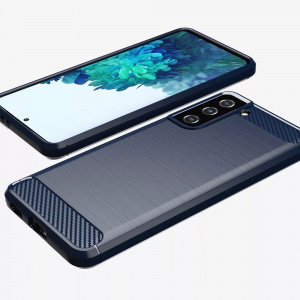Husa pentru Samsung Galaxy S20 FE / S20 FE 5G - Techsuit Carbon Silicone - Blue - Img 4