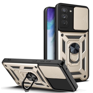 Husa pentru Samsung Galaxy S21 FE 5G - Techsuit CamShield Series - Gold - Img 1