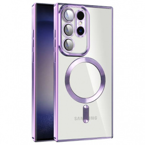 Husa pentru Samsung Galaxy S21 Ultra 5G - Techsuit Luxury Crystal MagSafe - Light Purple - Img 2