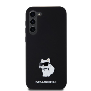 Husa pentru Samsung Galaxy S23 Plus - Karl Lagerfeld Silicone (KLHCS23MSMHCNPK) - Choupette Metal Pin - Img 4