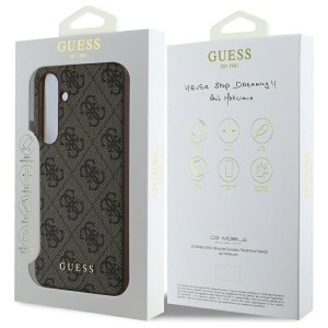 Husa pentru Samsung Galaxy S24 FE - Guess Hardcase 4G Charms Collection (GUHCS24FEGF4GBR) - Brown - Img 6