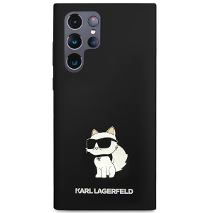Husa pentru Samsung Galaxy S24 Ultra - Karl Lagerfeld Silicone (KLHCS24LSNCHBCK) - Choupette - Img 3