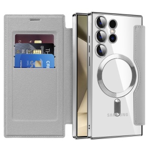Husa pentru Samsung Galaxy S24 Ultra - Techsuit SmartMag Book Case - Gray