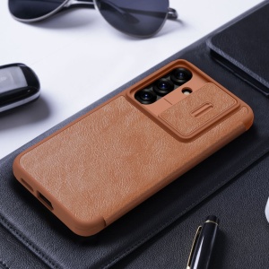 Husa pentru Samsung Galaxy S25 - Nillkin Qin Pro Leather Case - Brown - Img 7
