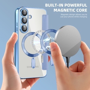 Husa pentru Samsung Galaxy S25 - Techsuit SmartMag Book Case - Light Blue - Img 6