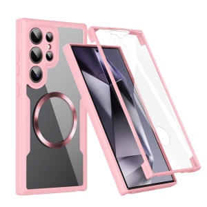 Husa pentru Samsung Galaxy S25 Ultra + Folie - Techsuit ColorVerse 360 MagSafe Series - Pink - Img 1