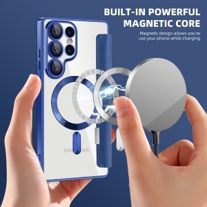 Husa pentru Samsung Galaxy S25 Ultra - Techsuit SmartMag Book Case - Blue - Img 6