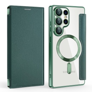 Husa pentru Samsung Galaxy S25 Ultra - Techsuit SmartMag Book Case - Green - Img 2