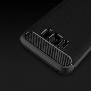 Husa pentru Samsung Galaxy S8 - Techsuit Carbon Silicone - Black - Img 4