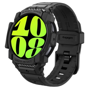 Husa pentru Samsung Galaxy Watch7Â 40mm + Curea - Spigen Rugged Armor Pro - Black - Img 1