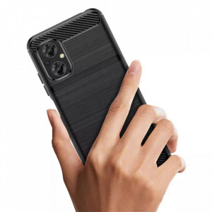 Husa pentru Xiaomi Poco M5 - Techsuit Carbon Silicone - Black - Img 2