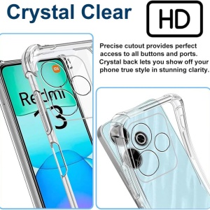 Husa pentru Xiaomi Redmi 13 / Poco M6 4G - Techsuit Shockproof Clear Silicone - Clear - Img 6