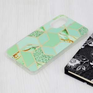 Husa pentru Xiaomi Redmi 13C 4G / Poco C65 - Techsuit Marble Series - Green Hex - Img 5