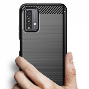 Husa pentru Xiaomi Redmi 9T / Redmi 9 Power - Techsuit Carbon Silicone - Black - Img 7