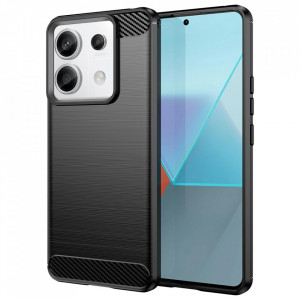 Husa pentru Xiaomi Redmi Note 13 Pro 5G / Poco X6 - Techsuit Carbon Silicone - Black - Img 1
