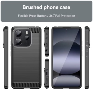 Husa pentru Xiaomi Redmi Note 14 4G (Standard) - Techsuit Carbon Silicone - Blue - Img 7