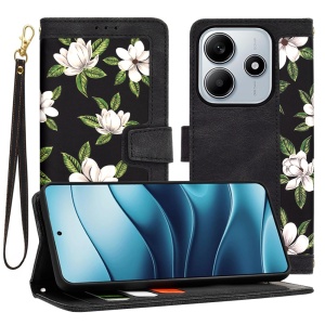 Husa pentru Xiaomi Redmi Note 14 5G - Techsuit FlipCraft - Flowers of the Dawn - Img 1