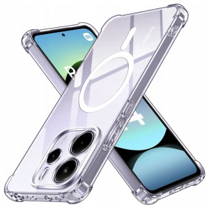 Husa pentru Xiaomi Redmi Note 14 5G - Techsuit Shockproof Clear Silicone MagSafe - Clear - Img 1