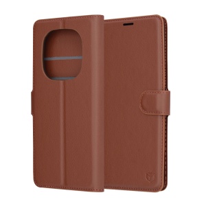 Husa pentru Xiaomi Redmi Note 14 Pro 4G / Poco F7 - Techsuit Leather Folio - Brown - Img 1