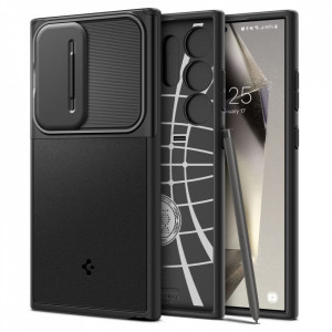 Husa Samsung Galaxy S24 Ultra - Spigen Optik Armor - Black - Img 1
