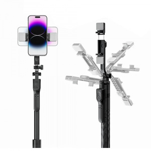 Selfie Stick Stabil cu Trepied, 183cm - Techsuit (K28P) - Black - Img 4