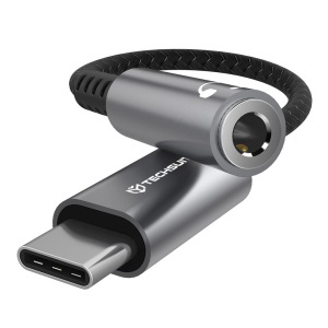 Adaptor Jack, USB-C, Aluminiu, 0.1m - Techsuit SonicPiX (AC14) - Gray