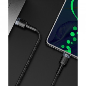 Cablu Baseus Cafule USB-C PD2.0 60W 20V 3A 2m gri+negru - Img 3