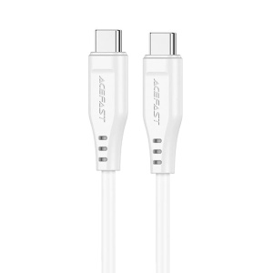 Cablu de incarcare, Type-C to Type-C, 60W, 3A, High-Speed Charging, 1.2m - Acefast (C3-03) - White