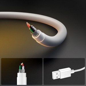 Cablu pentru Alimentare USB, Type-C, 60W, 480Mbps, 2m - Spigen Essential (EB6020AC) - White - Img 7