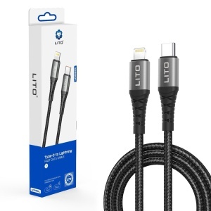 Cablu Type-C la Lightning, 27W, 1m - Lito (LD08CL) - Black
