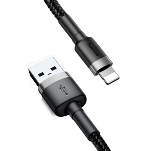 Cablu USB la Lightning, 2A, 3m - Baseus (CALKLF-RG1) - Black / Grey
