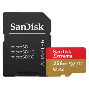Card de Memorie, 256GB, MicroSDXC - SanDisk Extreme (SDSQXAV-256G-GN6MA) - Red - Img 1