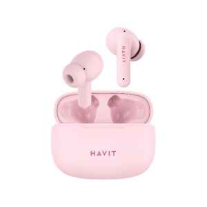 Casti fara Fir Bluetooth 5.3, True Wireless Stereo, Type-C, 300mAh - Havit (TW967 Pro) - Pink - Img 1