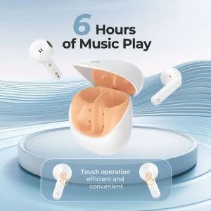 Casti fara Fir Bluetooth 5.4, TWS, ENC, Type-C, 300mAh - Havit (TW931) - White - Img 7