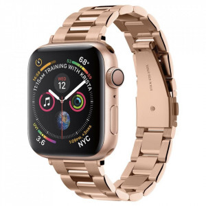 Curea pentru Apple Watch 1/2/3/4/5/6/7/8/9/10/SE/SE 2 (38/40/41/42mm) - Spigen Modern Fit - Rose Gold
