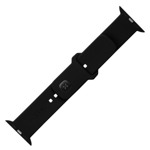 Curea pentru Apple Watch 1/2/3/4/5/6/7/8/9/10/SE/SE 2/Ultra/Ultra 2 (42/44/45/46/49mm) - Fixed Silicone Sporty Strap Set - Black - Img 2