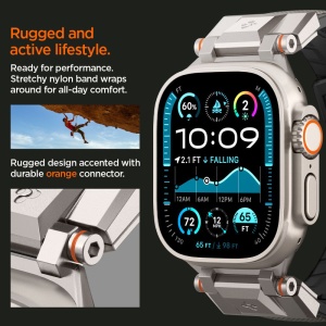 Curea pentru Apple Watch 1/2/3/4/5/6/7/8/9/10/SE/SE 2/Ultra/Ultra 2 (42/44/45/46/49mm) - Spigen DuraPro Armor - Grey - Img 11