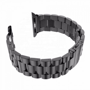 Curea pentru Apple Watch 1/2/3/4/5/6/7/8/9/10/SE/SE 2/Ultra/Ultra 2 (42/44/45/46/49mm) - Techsuit Watchband (W036) - Black - Img 6