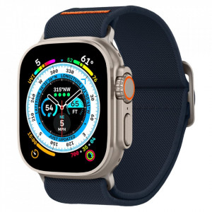Curea pentru Apple Watch 1/2/3/4/5/6/7/8/9/10/SE/SE 2/Ultra/Ultra 2 (42/44/45/46/49mm) - Spigen Fit Lite Ultra - Navy - Img 1