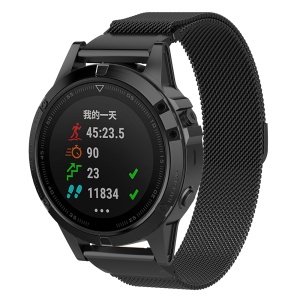 Curea pentru Garmin Fenix 5/5 Plus 6/6 Pro/7/Forerunner 935/945/955/Approach S60/S62 - Techsuit Watchband QuickFit 22mm (W009) - Black - Img 2