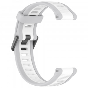 Curea pentru Huawei Watch GT 4 (41mm)/W1/Honor Watch S1/Garmin Venu 2S/Vivoactive 4S - Techsuit Watchband (W053) - White - Img 2