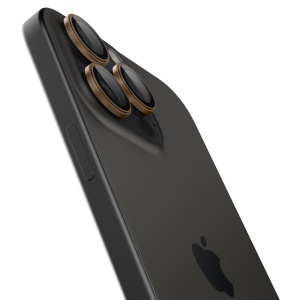 Folie Camera pentru iPhone 16 Pro (set 2) - Spigen Glas.tR Optik EZ Fit Pro - Desert Titanium - Img 4