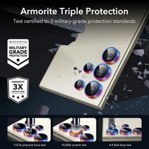 Folie Camera pentru Samsung Galaxy S24 Ultra - ESR Lens Protector Tempered Glass - Chromatic - Img 6