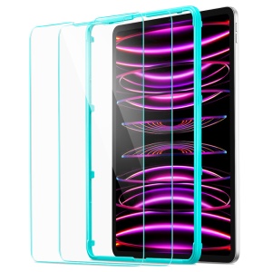 Folie pentru iPad Pro 12.9 2018 / 2020 / 2021 / 2022 (set 2) - ESR Tempered Glass 9H - Clear - Img 1