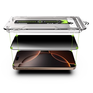 Folie pentru iPhone 13 Pro Max / iPhone 14 Plus (set 2) - Techsuit TitanGlass FullCover - Privacy - Img 4