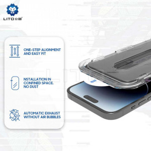 Folie pentru iPhone 14 Pro - Lito Magic Glass Box D+ Tools - Privacy - Img 6